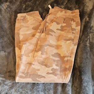 Fabletics Tan Camo Fleece Pants